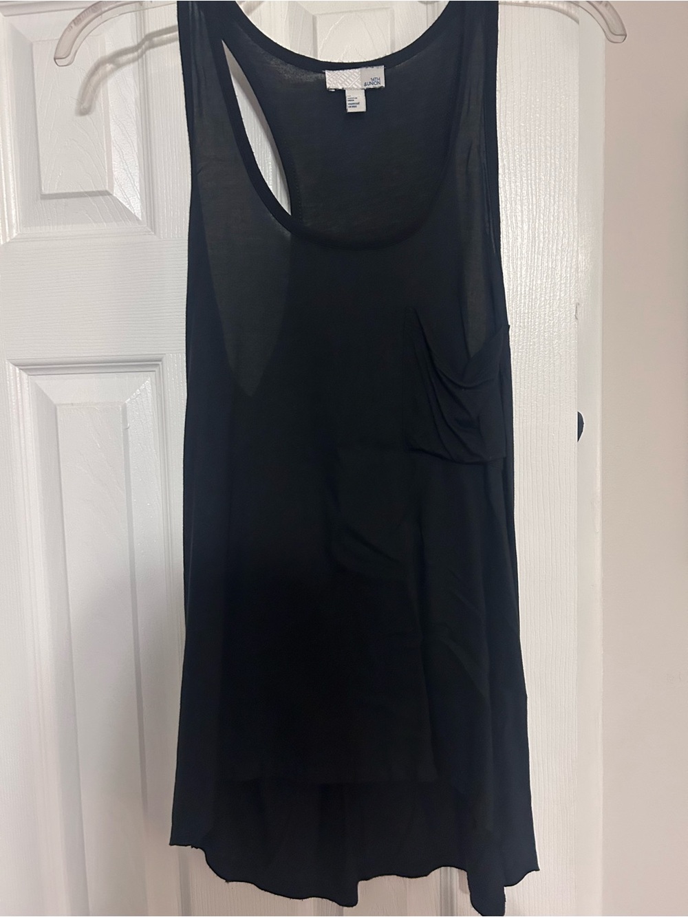 14th & Union Black Racerback Tank with Pocket